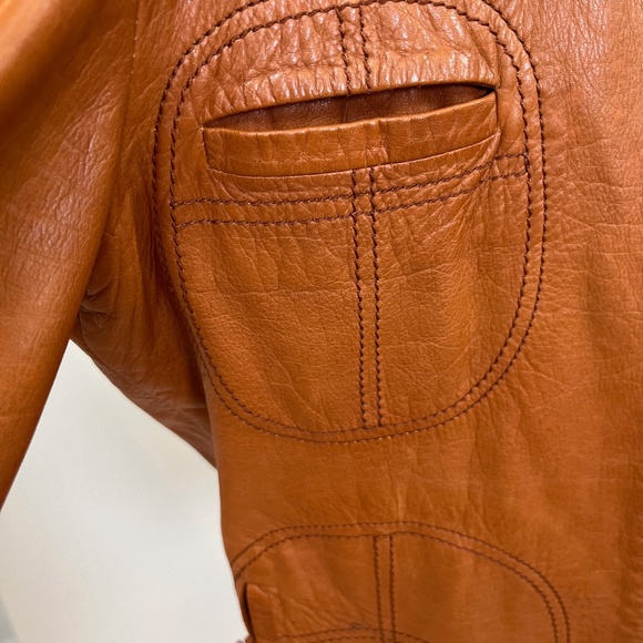1970's mens size 38 Vintage leather jacket "Crae Carlyle San Francisco" - Picture 9 of 12
